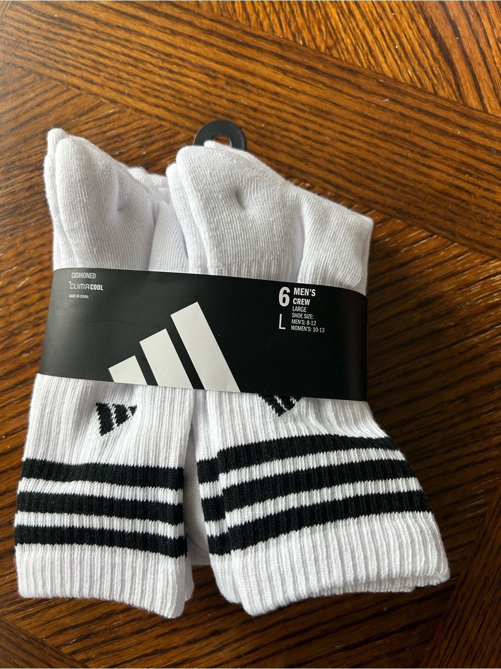 Adidas Men's cushioned crew Socks - 6 Pack size L